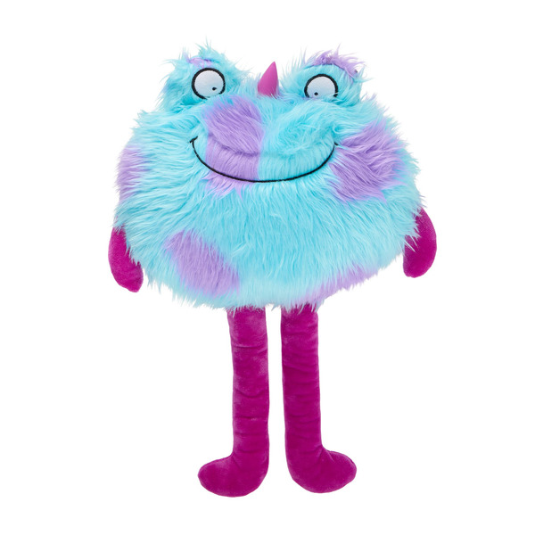 Thrills & Chills Plush One-Leg Monster TPR Dog Toy - Blue