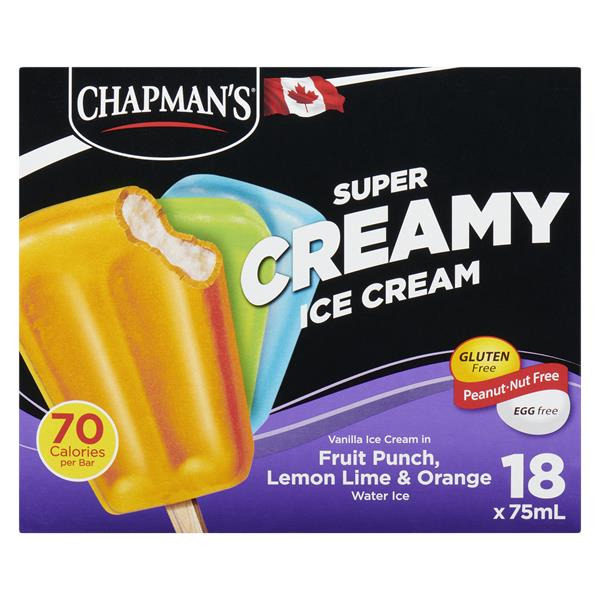 Chapman's Fruit Punch, Lemon Lime & Orange Super Creamy Ice Cream