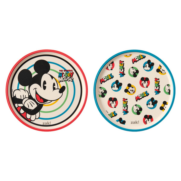 Mickey゜o゜２セット Zak! 2pk Plates or 2pc Flatwa, Mickey, Plates Same-Day Delivery or
