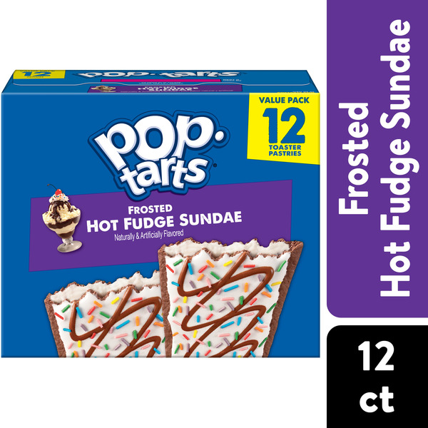 Pop-Tarts Frosted Hot Fudge Sundae Toaster Pastries, Breakfast Foods, Value Pack, 12 Count