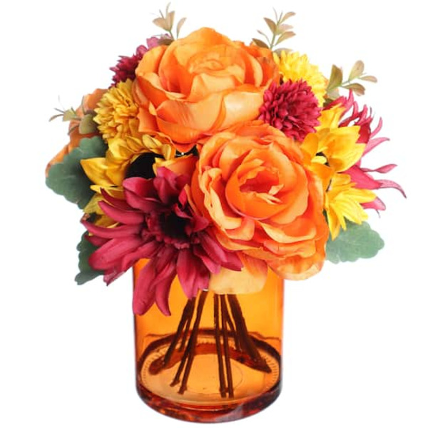 Ashland Orange Peony & Yellow Sunflower Premade Mix Arrangement