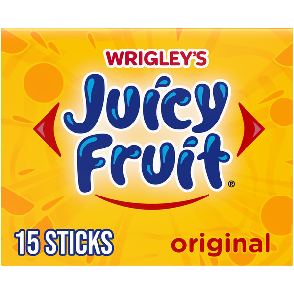 Juicy Fruit Original Bubble Gum Single Pack 15 Stick Same-Day