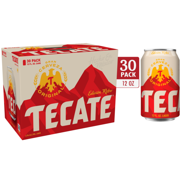 Tecate Original Mexican Lager Beer, 30 Pack, 12 fl oz Cans Same