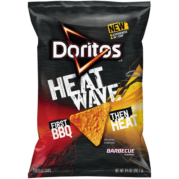 Doritos Heat Wave Barbecue Tortilla Chips 9.25 Ounce Plastic Bag