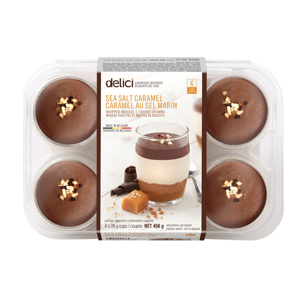 Delici Sea Salt Caramel Cookie Crumbs & Whipped Mousse 6 x 76 g