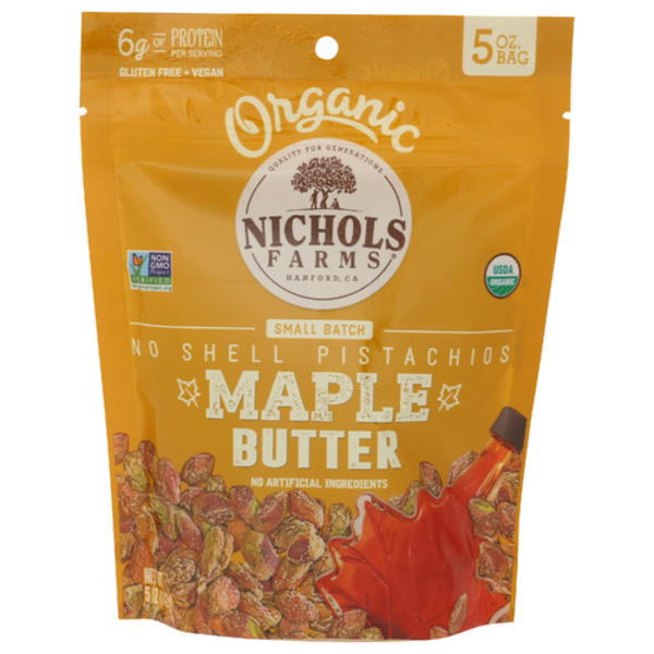 Nichols Farms Organic Maple Butter Pistachios No Shells