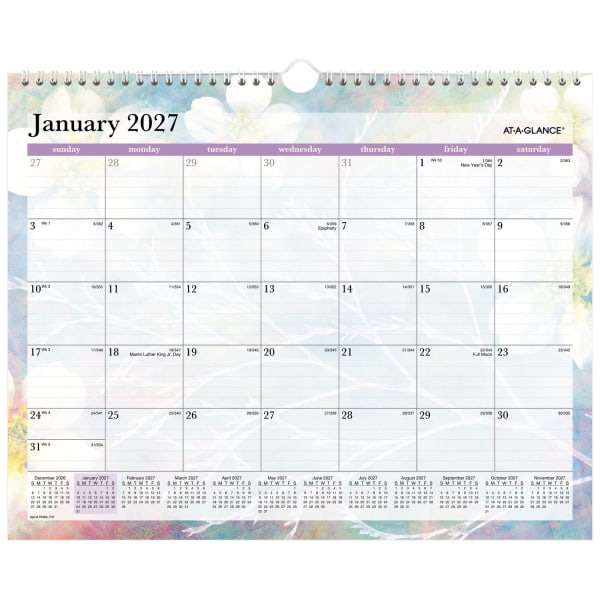 AT-A-GLANCE Dreams 2027 Monthly Wall Calendar, 15 x 12 in - Medium