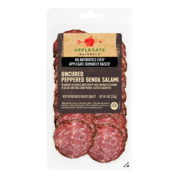 Applegate Uncured Peppered Genoa Salami