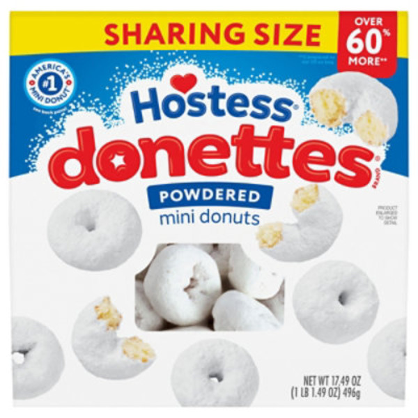 Hostess Donettes, Powdered Mini Donuts, Sharing Size
