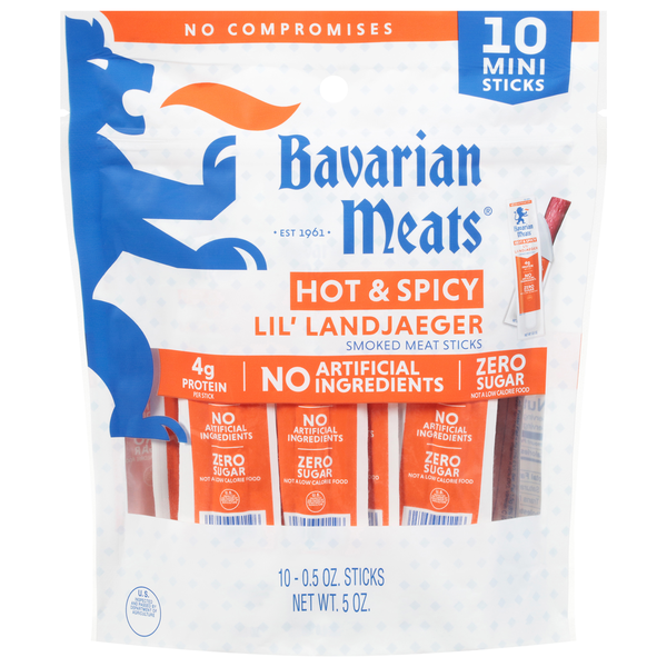 未開封品！非売品 見本盤 Laughin' Nose / Meat Market Bavarian Meats Lil Landjaeger Meat Sticks, Spicy Same-Day Delivery