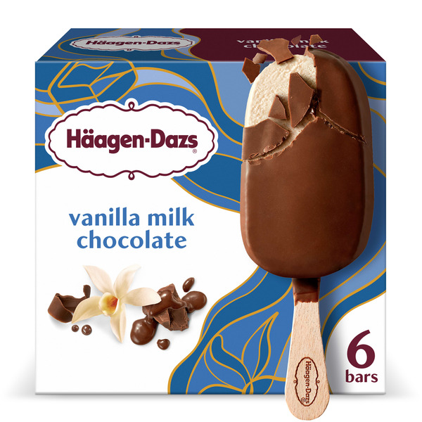 Haagen-Dazs Vanilla Milk Chocolate Ice Cream Bars Same-Day