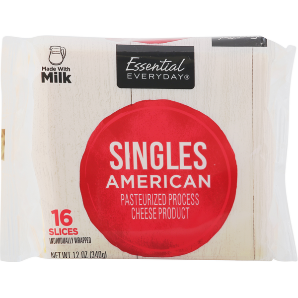Essential Everyday Cheese Slices, American, Singles Same-Day