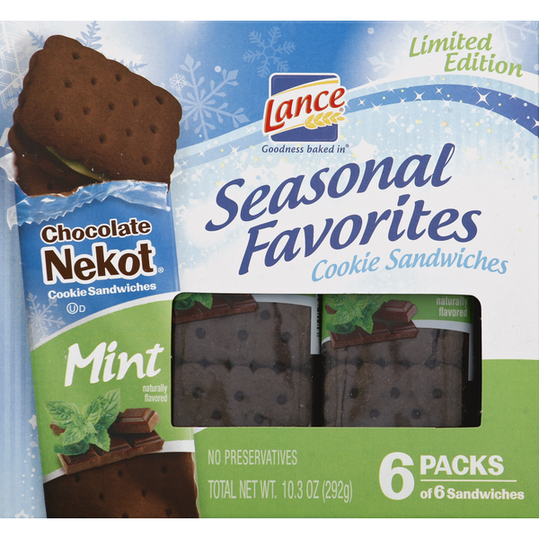Lance Cookie Sandwiches, Chocolate Nekot, Mint Same-Day Delivery
