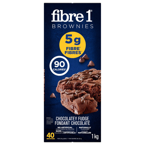 Fibre 1 Chocolatey Fudge Brownies 40 Count