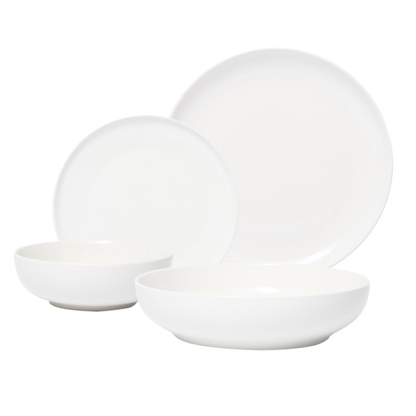 Safdie & Co. Bianca Porcelain 16-Piece Dinnerware Set