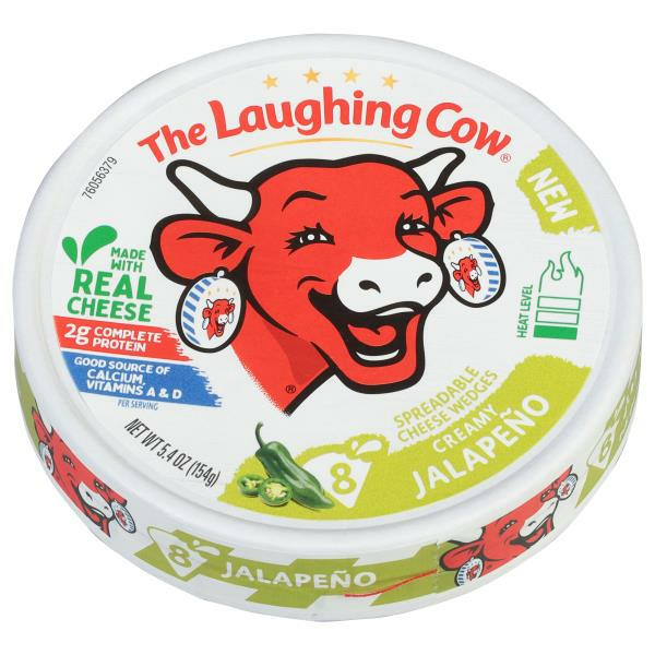 Publix The Laughing Cow Spreadable Cheese Wedges, Creamy Jalapeno Same