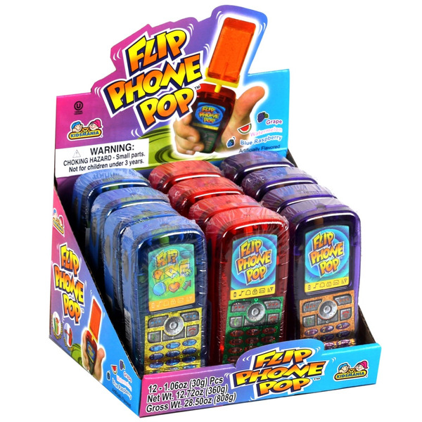 Kidsmania - Flip Phone Pop, 1 oz - 12 ct