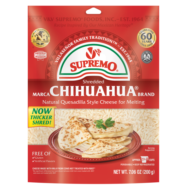 V&V Supremo Shredded Chihuahua Quesadilla Cheese Same-Day