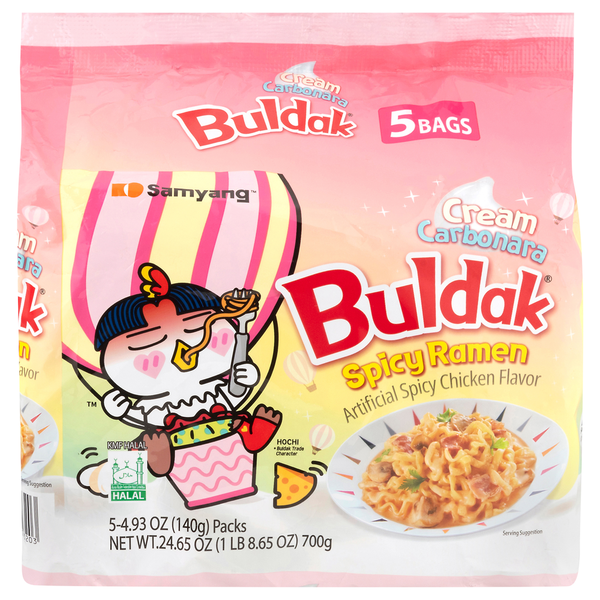 Samyang Foods Co., Ltd Buldak Cream Carbonara Hot Chicken Flavor Stir-Fried Ramen