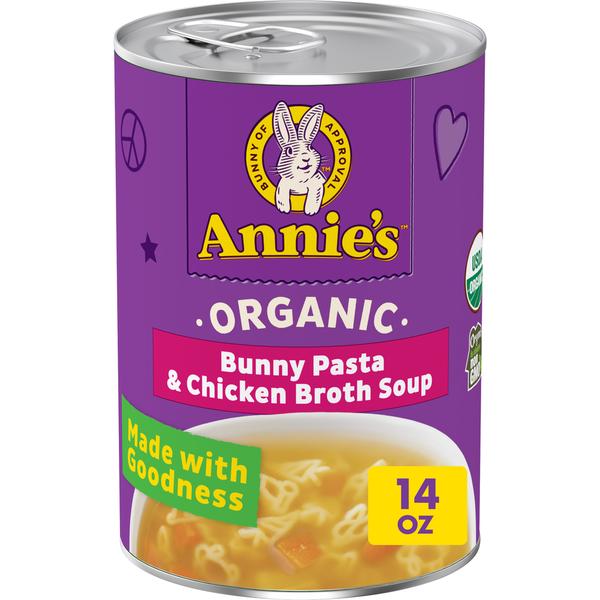 Annie's Organic Bunny Pasta and Chicken Broth Soup
