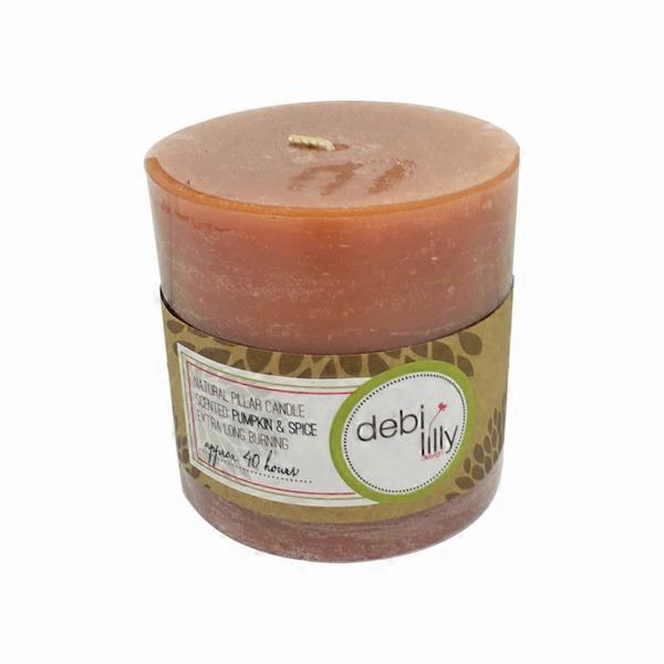 Debi Lilly Design 3" x 3" Pumpkin Spice Pillar Candle (each) Instacart