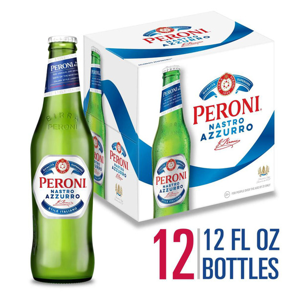 PERONI  Peroni Nastro Azzurro Italian-Style Lager Beer 5.0% ABV, 12 Pack