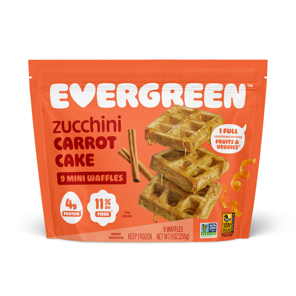 Evergreen Zucchini Carrot Cake, Frozen, Mini Waffles Same-Day