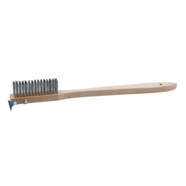 Winco - 20? Scratch Brush w/ Wire Bristles and Scraper
