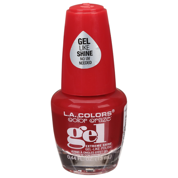 L.A. Colors Nail Polish, Extreme Shine, Gel, CNP707 Fierce Same