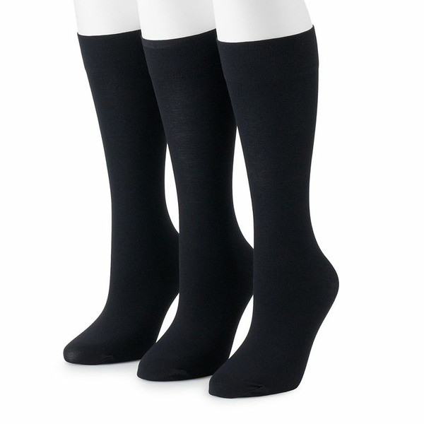 GOLDTOE Women's GOLDTOE® 3-Pack Trouser Socks, Size: 9-11, Black