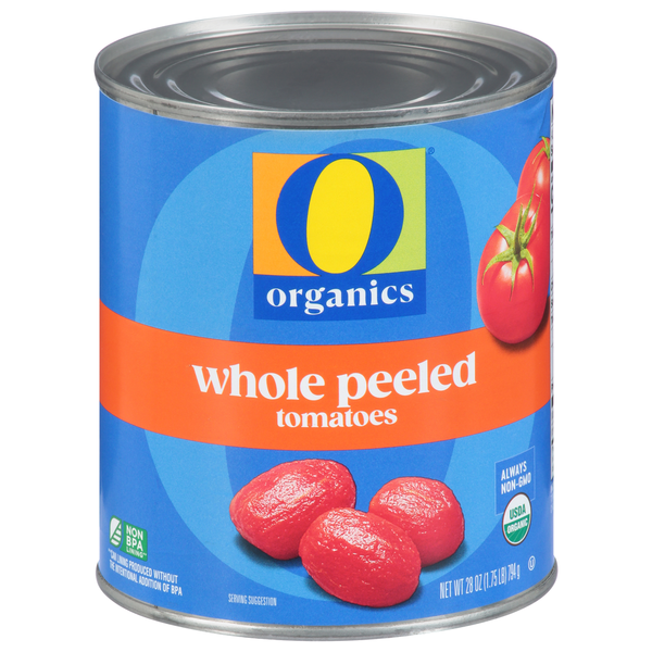 O Organics Tomatoes, Organic, Whole Peeled, in Tomato Juice