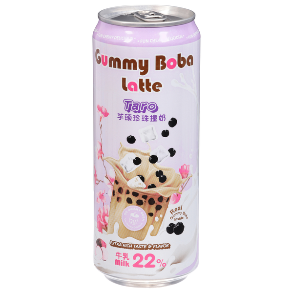 O's Bubble Boba Latte, Gummy, Taro