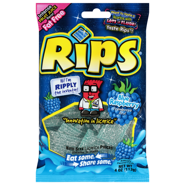 RIPS Fat Free Blue Raspberry Candy