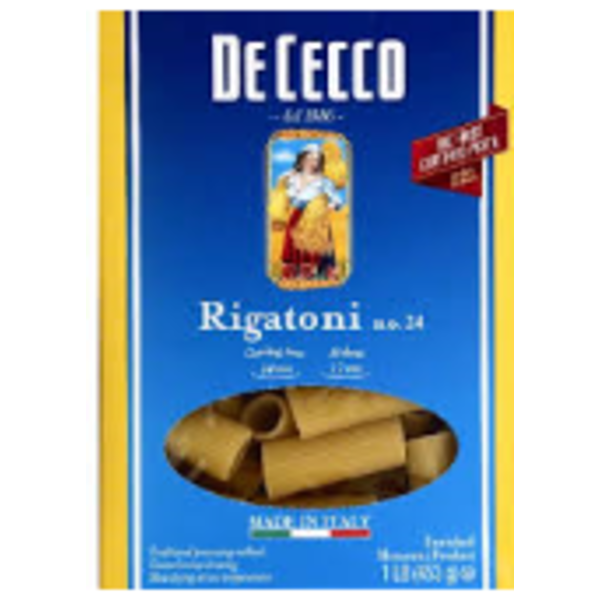 De Cecco Pasta - Rigatoni - 12/1 lb pkgs