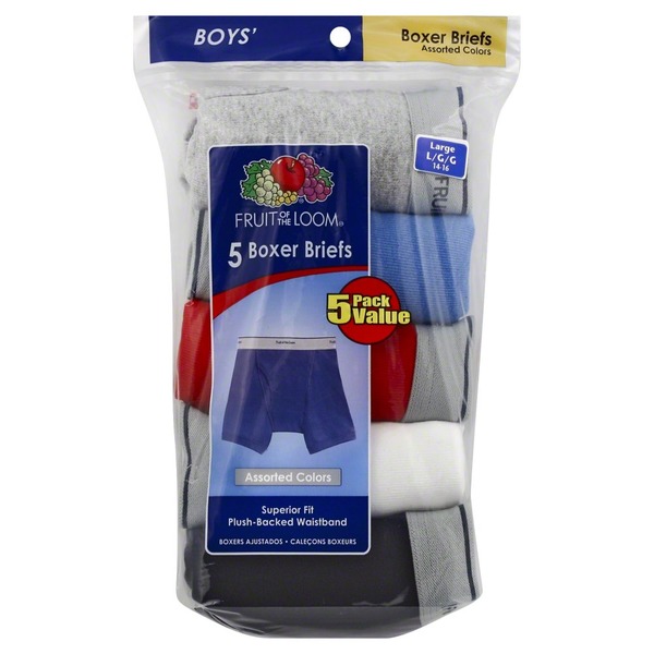 Fruit Of The Loom Boxer Briefs Boys Assorted Colors Large 14