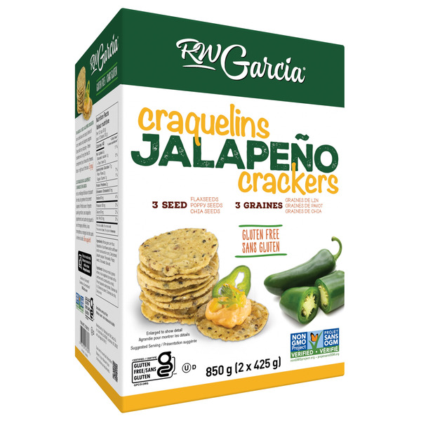 RW Garcia 3 Seed Jalapeño Crackers Same-Day Delivery | Costco