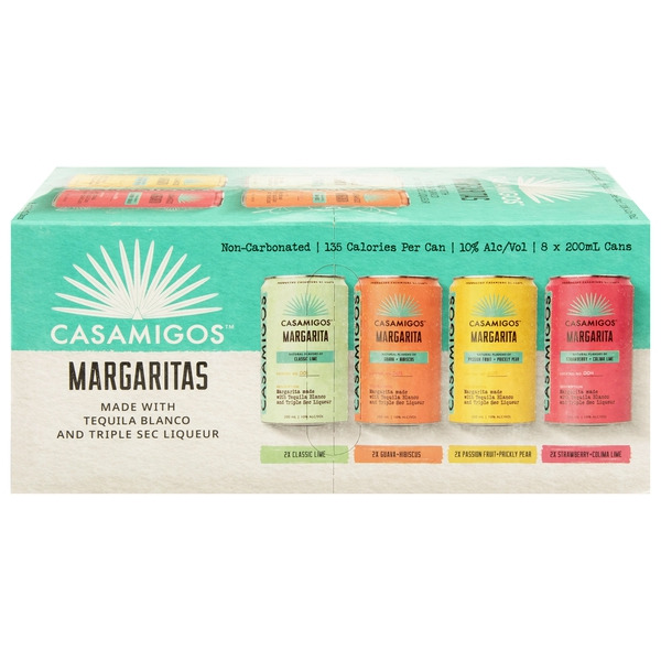 Casamigos Margaritas Variety Pack, 8 Pack, 200 mL Cans, 12% ABV
