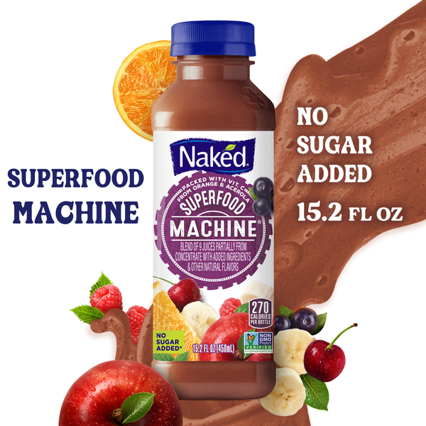 Naked Superfood Machine Flavored 100% Juice Smoothie Blend Same