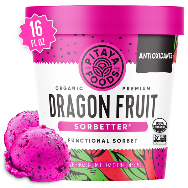 Pitaya Foods Organic Premium Sorbetter Dragon Fruit Sorbet Same