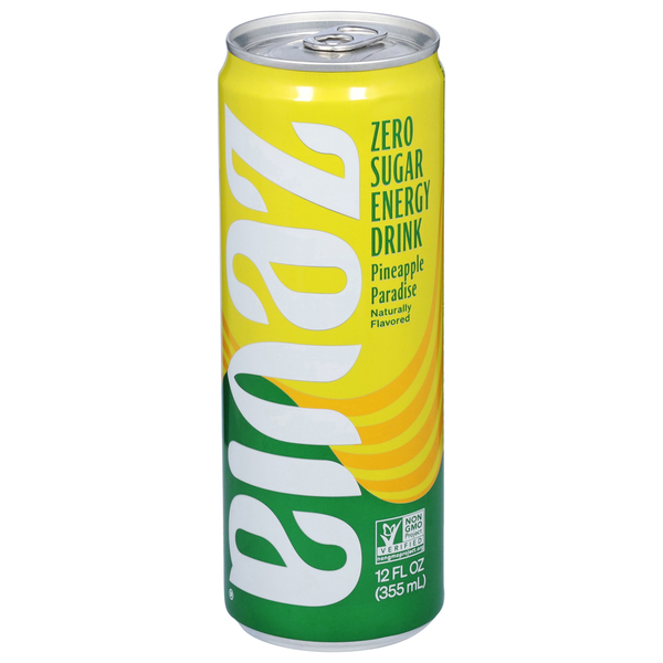Zevia Energy Drink, Zero Sugar, Pineapple Paradise Same-Day