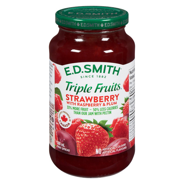Giant Tiger Raspberry E.D.SMITH. Triple Fruits Strawberry with Raspberry and Plum Spread ...