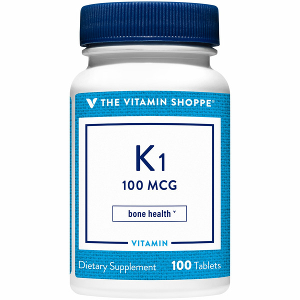 The Vitamin Shoppe® The Vitamin Shoppe Vitamin K1 - 100 MCG (100 Tablets)  Same-Day Delivery