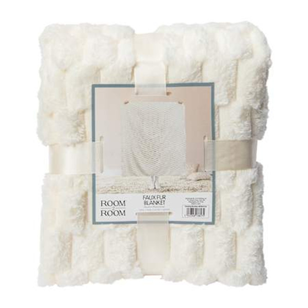 Room 2 Room Faux Fur Blanket, 50 x 60 in