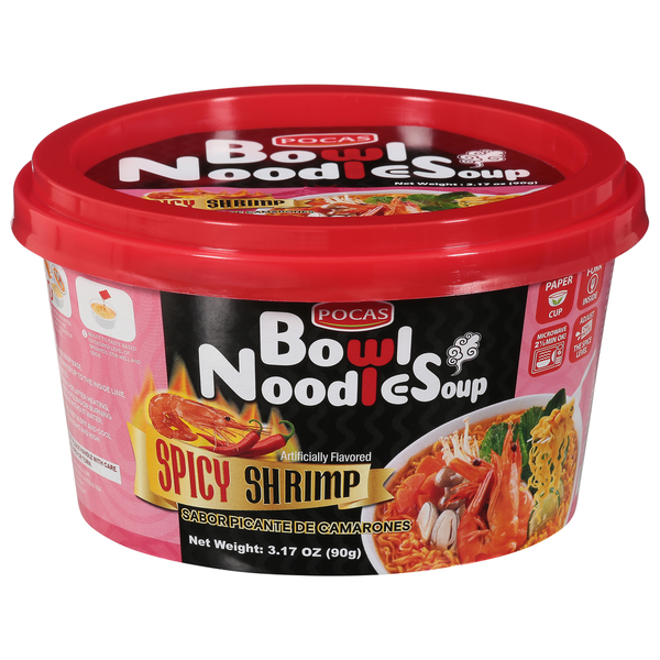 Pocas Bowl Noodle Soup, Spicy Shrimp