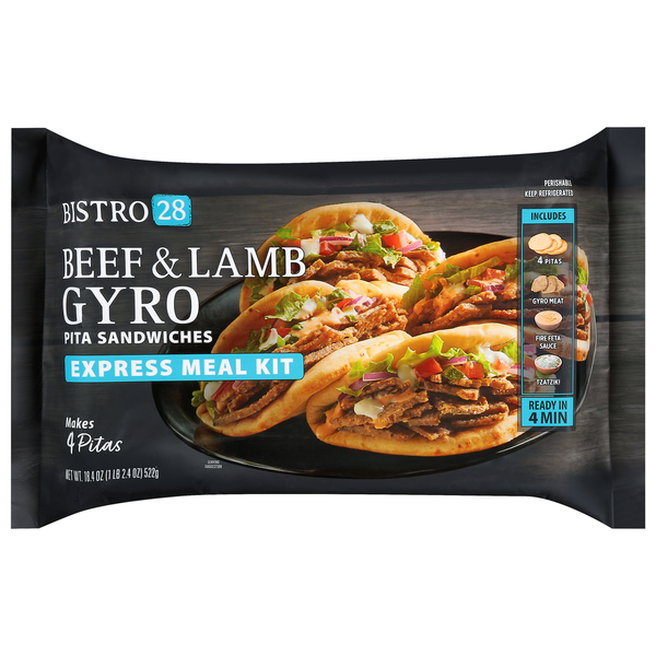 Bistro 28 Beef & Lamb Gyro Express Meal Kit Same-Day Delivery | Bowman ...