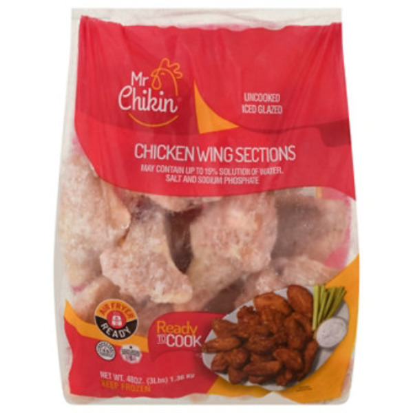 Mr Chikin Uncooked Ice Glazed Chicken Wing Sections