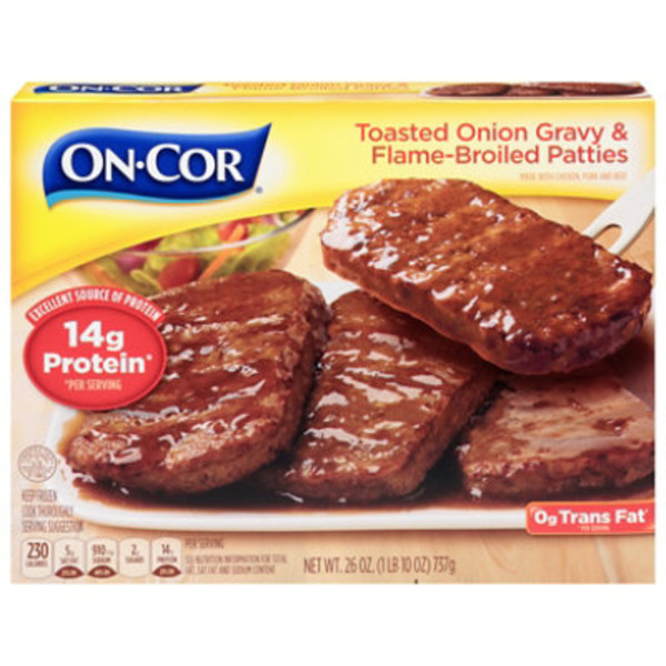 On‑Cor Toasted Onion Gravy & Flame-Broiled Patties