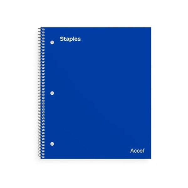 TRU RED 8.5" x 11" Blue 100-Sheets College Ruled Premium 1-Subject Notebook