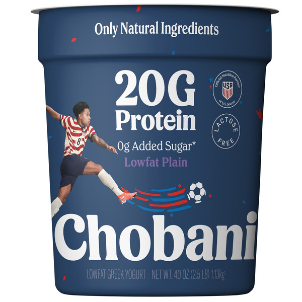 Chobani 20g Protein Lowfat Plain Greek Yogurt, 40 oz