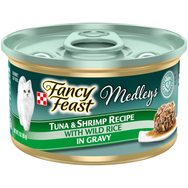 Fancy Feast Gravy Wet Cat Food, Medleys Tuna & Shrimp Recipe With Wild